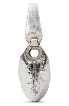 Женская сумка amira BY FAR серебряного цвета, арт. 23PFAMASSVALAR/NS | Фото 4 (Сумки-технические: Сумки top-handle; Материал: Натуральная кожа; Материал сплава: Проставлено; Драгоценные камни: Проставлено; Размер: large)