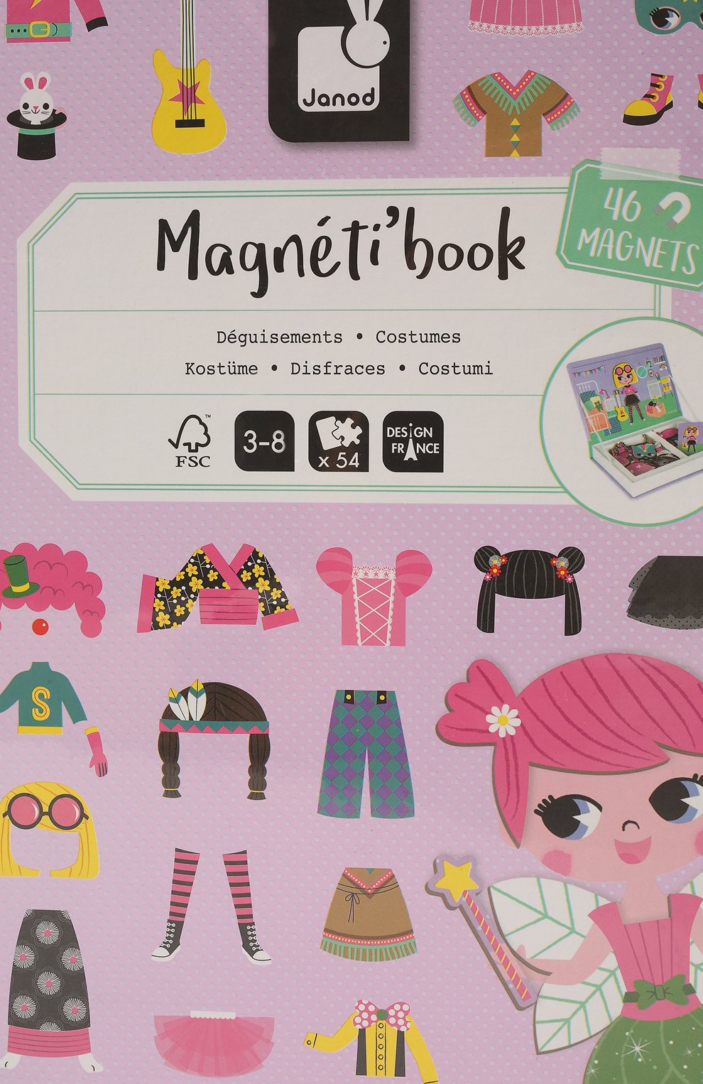 Детского магнитная книга-игра девочки JANOD разноцветного цвета, арт. J02718 | Фото 3 (Игрушки: Настольные игры)