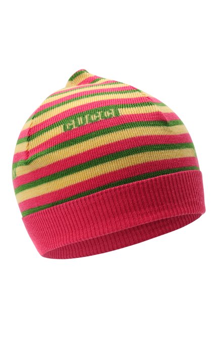 Детского шерстяная шапка GUCCI разноцветного цвета, арт. 658497/3K206 | Фото 1 (Материал: Шерсть, Текстиль)
