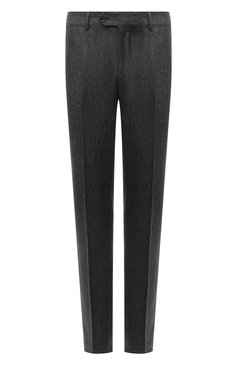Мужские шерстяные брюки BRUNELLO CUCINELLI серого цвета, арт. ML476B1770 | Фото 1 (Материал внешний: Шерсть; Длина (брюки, джинсы): Стандартные; Случай: Повседневный; Материал сплава: Проставлено; Драгоценные камни: Проставлено; Стили: Кэжуэл)