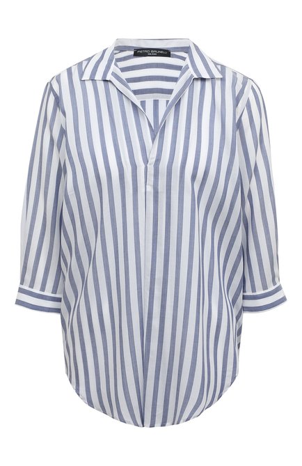 Женская рубашка PIETRO BRUNELLI голубого цвета по цене 0 руб., арт. CA0207/TER001 | Фото 1