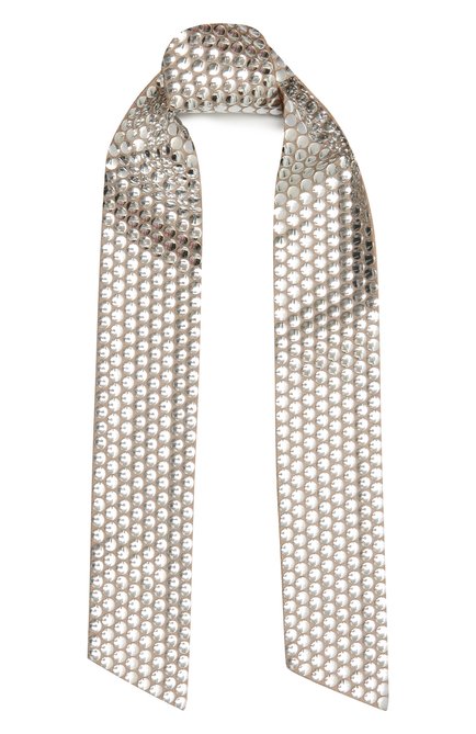 Женский шелковый шарф-бандо BURBERRY бежевого цвета, арт. 8050636 | Фото 1 (Материал: Шелк, Текстиль)