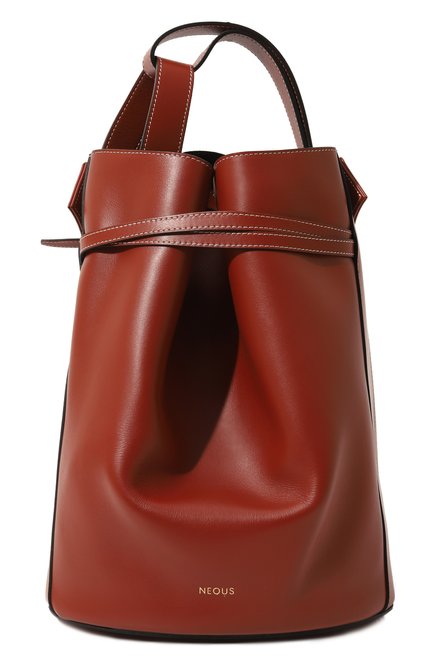 Женская сумка bucket sigma NEOUS коричневого цвета, арт. 00025A | Фото 1 (Размер: medium; Материал: Натуральная кожа; Сумки-технические: Сумки top-handle)