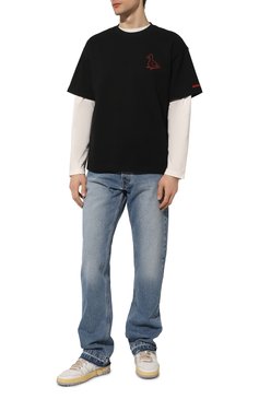 Мужская хлопковая футболка UNIQUE AS DUCK черного цвета, арт. TSHB1 | Фото 2 (Рукава: Короткие; Длина (для топов): Стандартные; Стили: Гранж; Принт: С принтом; Материал внешний: Хлопок)