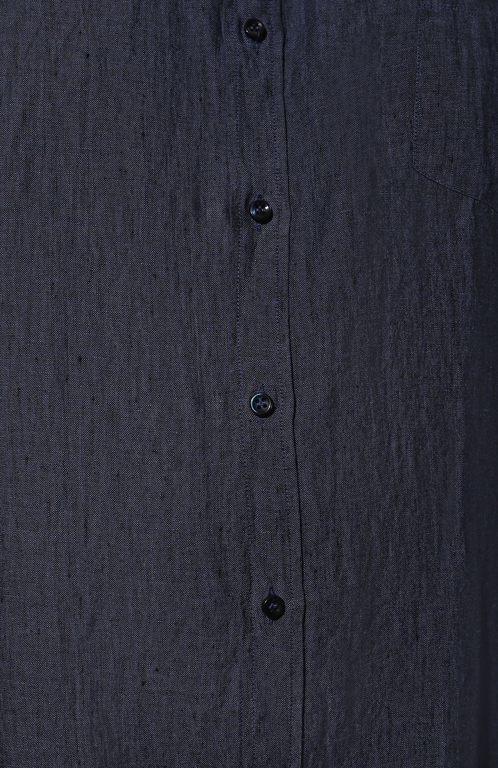 Мужская льняная рубашка PAUL&SHARK синего цвета, арт. 22413169/F7E/48-50 | Фото 5 (Воротник: Button down; Рубашки М: Classic Fit; Рукава: Короткие; Случай: Повседневный; Длина (для топов): Удлиненные; Материал внешний: Лен; Принт: Однотонные; Стили: Кэжуэл)