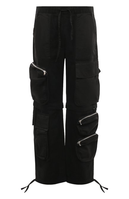 Мужские хлопковые брюки-карго ACUPUNCTURE черного цвета, арт. MACUSS21105111 | Фото 1 (Драгоценные камни: Проставлено; Материал сплава: Проставлено; Длина (брюки, джинсы): Стандартные; Материал внешний: Хлопок)