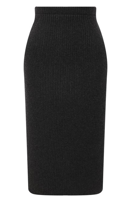 Женская кашемировая юбка LORO PIANA темно-серого цвета по цене 187500 руб., арт. FAL2871 | Фото 1