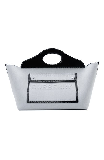 Женская сумка pocket cabas BURBERRY серого цвета по цене 199500 руб., арт. 8039106 | Фото 1