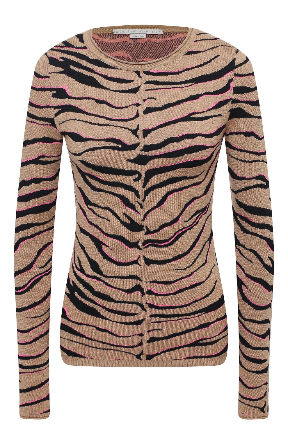 Пуловер из шерсти и вискозы Stella McCartney коричневого цвета