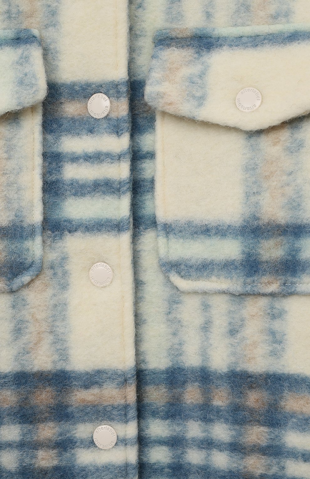 Детская шерстяная куртка-рубашка AFTER LABEL синего цвета, арт. 344100033/10A-16A | Фото 3 (Материал внешний: Шерсть, Синтетический материал; Рукава: Длинные; Материал сплава: Проставлено; Материал подклада: Синтетический материал; Драгоценные камни: Проставлено)