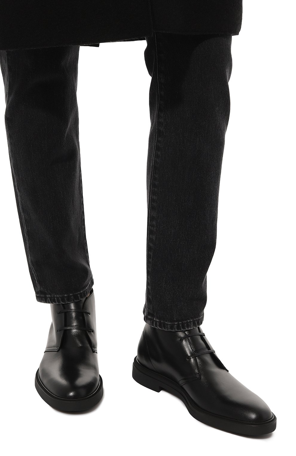 Мужские кожаные ботинки BOSS черного цвета, арт. 50503660 | Фото 3 (Мужское Кросс-КТ: Ботинки-обувь, Дезерты-обувь; Материал внутренний: Натуральная кожа; Материал сплава: Проставлено; Материал утеплителя: Без утеплителя; Подошва: Плоская; Драгоценные камни: Проставлено)