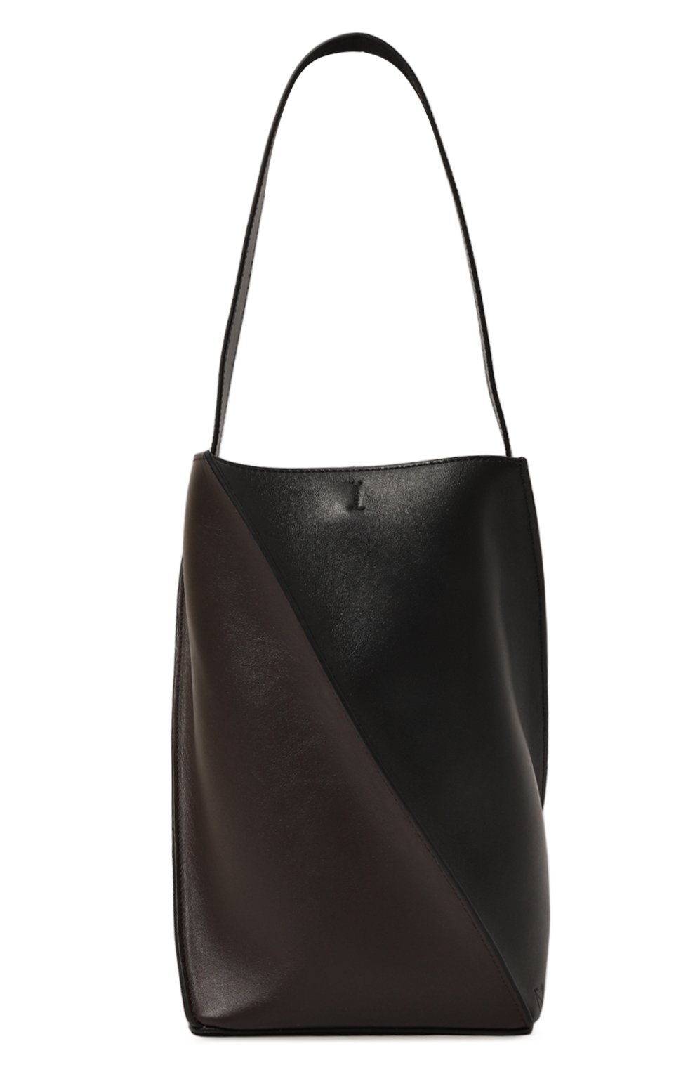 Женский сумка-тоут swirl YUZEFI черного цвета, арт. YUZSS23-HB-ST-L005 | Фото 1 (Сумки-технические: Сумки-шопперы; Размер: medium; Материал: Натуральная кожа; Материал сплава: Проставлено; Драгоценные камни: Проставлено)