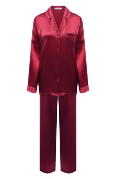 Женская шелковая пижама LUNA DI SETA красного цвета, арт. VLST08007 | Фото 1 (Материал внешний: Шелк)