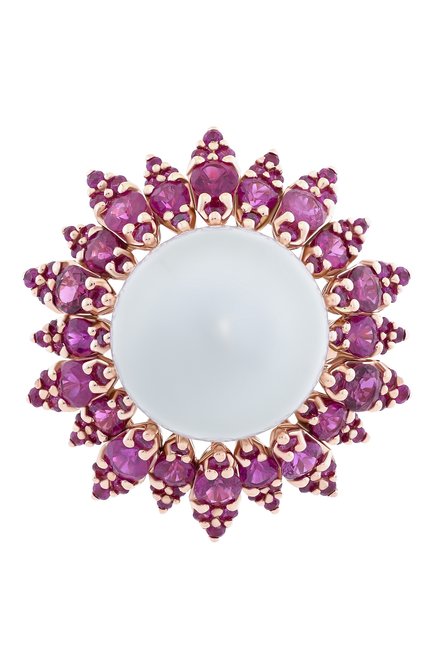 Женские кольцо UTOPIA бесцветного цвета, арт. SDA6RRSS | Фото 2 (Материал сплава: Розовое золото; Драгоценные камни: Жемчуг)