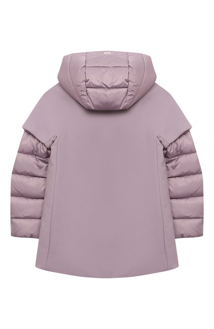Детская пуховая куртка HERNO розового цвета, арт. PI0092G/12170/10A-14A | Фото 2 (Материал внешний: Хлопок, Шерсть; Рукава: Длинные; Материал утеплителя: Пух и перо; Девочки Кросс-КТ: Пуховик-верхняя одежда; Кросс-КТ: Сезон: зима; Девочки-школьная форма: Верхняя одежда; Региональные ограничения белый список (Axapta Mercury): RU; Ростовка одежда: 10 - 11 лет | 140 - 146см, 12 лет | 152 см, 13 - 15 лет | 158 см)