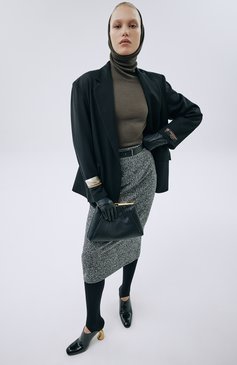 Женские кожаные мюли DRIES VAN NOTEN черного цвета, арт. WS231-714-121/DD714 | Фото 7 (Каблук высота: Высокий; Материал внутренний: Натуральная кожа; Материал сплава: Проставлено; Каблук тип: Фигурный; Подошва: Плоская; Драгоценные камни: Проставлено)