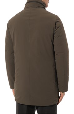 Мужская пуховая куртка HETREGO хаки цвета, арт. 8K463/R0DERICK | Фото 4 (Кросс-КТ: Куртка; Рукава: Длинные; Длина (верхняя одежда): До середины бедра; Материал внешний: Синтетический материал; Материал сплава: Проставлено; Стили: Милитари; Мужское Кросс-КТ: Куртка-пуховая; Материал подклада: Синтетический материал; Драгоценные камни: Проставлено; Материал утеплителя: Пух и перо)
