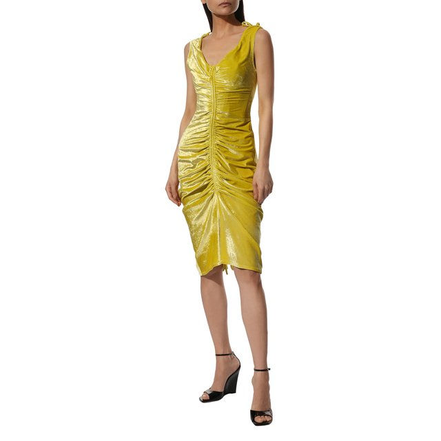 фото Платье из вискозы и шелка bottega veneta