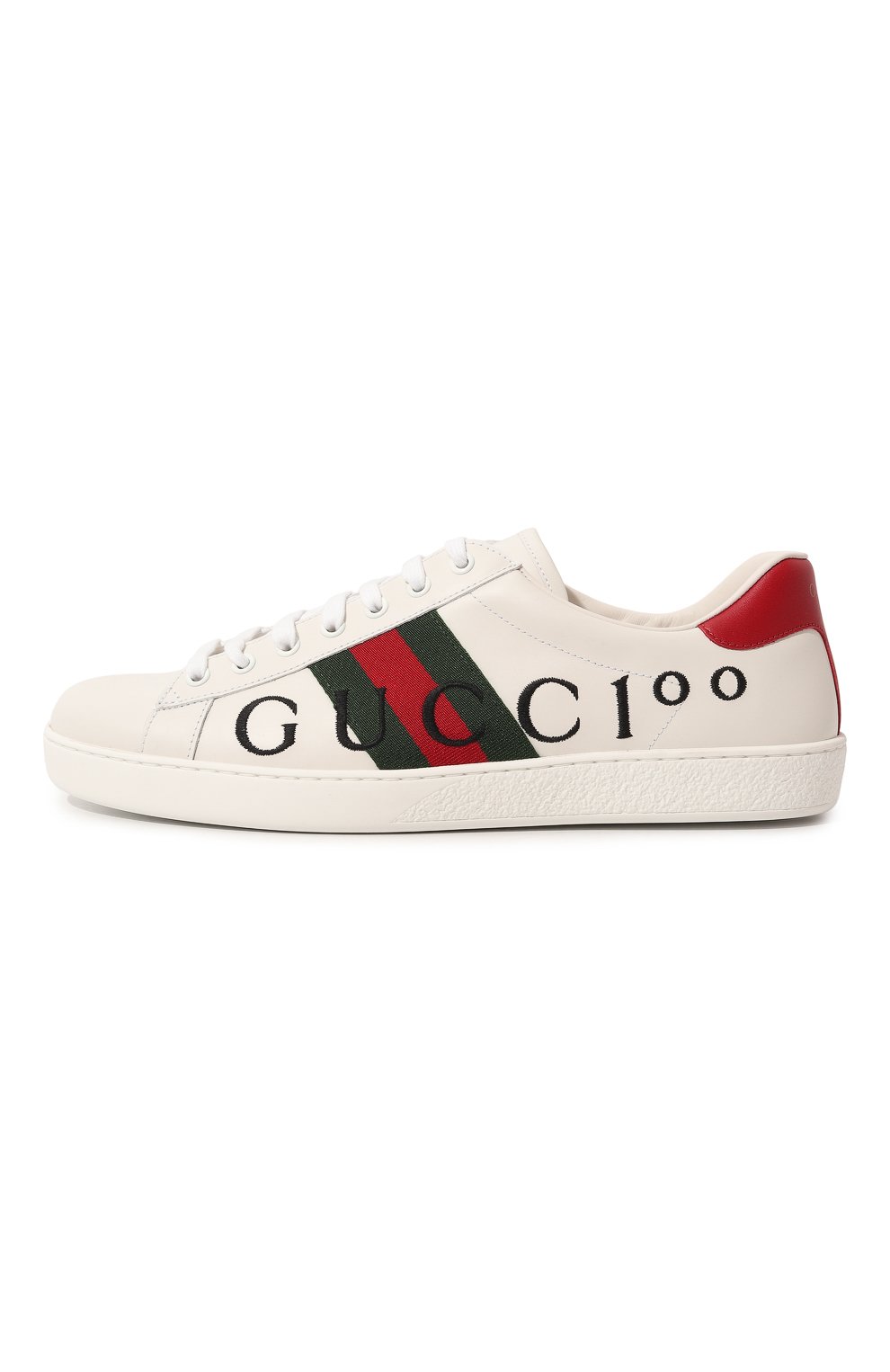 Кожаные кеды Gucci 100 Ace Gucci  677717 0FI60 Фото 4