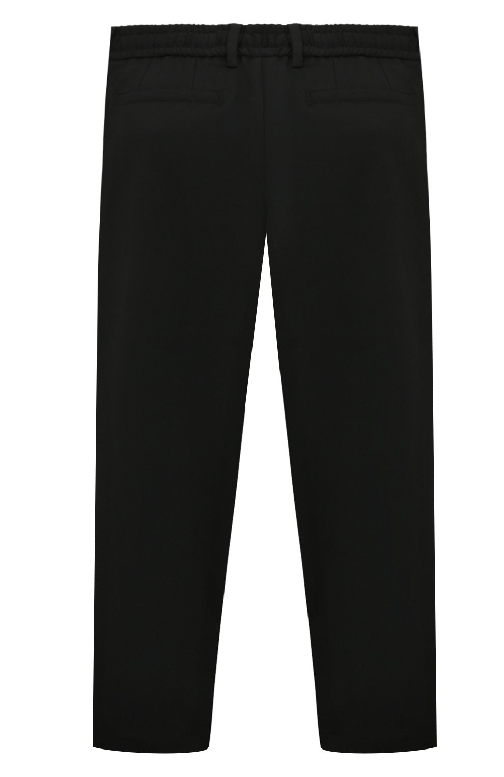 Детские шерстяные брюки DOLCE & GABBANA черного цвета, арт. L44P12/FUBFA/8-14 | Фото 2 (Материал внешний: Шерсть; Случай: Повседневный; Материал подклада: Вискоза)