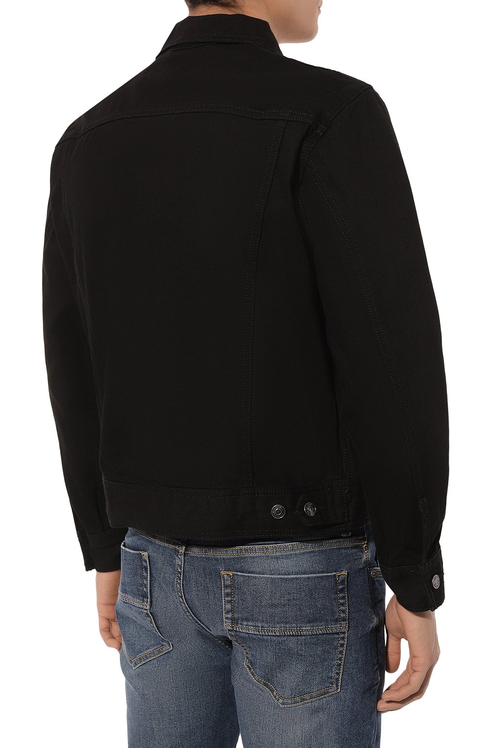 Мужская джинсовая куртка HARLEY-DAVIDSON черного цвета, арт. 99029-23VM | Фото 4 (Кросс-КТ: Куртка, Деним; Рукава: Длинные; Материал сплава: Проставлено; Материал внешни й: Хлопок, Деним; Драгоценные камни: Проставлено; Длина (верхняя одежда): Короткие; Стили: Кэжуэл)