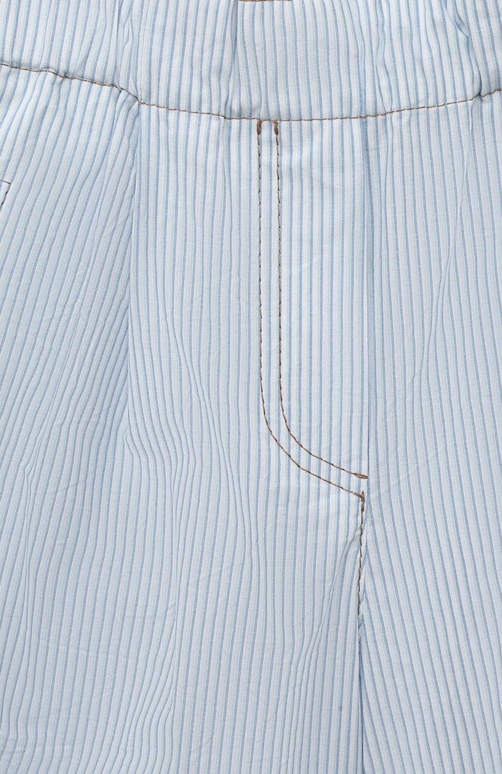 Детские хлопковые шорты BRUNELLO CUCINELLI голубого цвета, арт. BL177P081B | Фото 3 (Материал сплава: Проставлено; Нос: Не проставлено; Материал внешний: Хлопок)