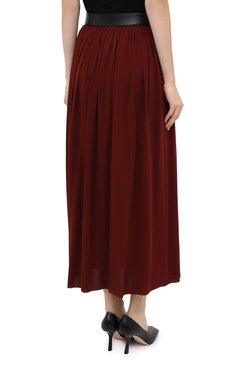 Женская юбка PROENZA SCHOULER бордового цвета, арт. R2035032-JY069 | Фото 5 (Материал внешний: Синтетический материал, Хлопок; Женское Кросс-КТ: Юбка-одежда; Длина Ж (юбки, платья, шорты): Макси)