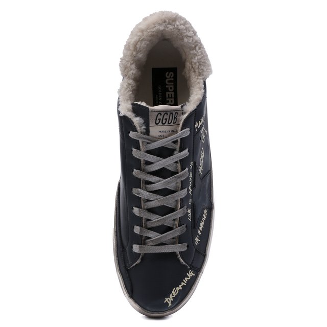 Кожаные кеды Superstar Golden Goose Deluxe Brand  GMF00101.F002303 Фото 5