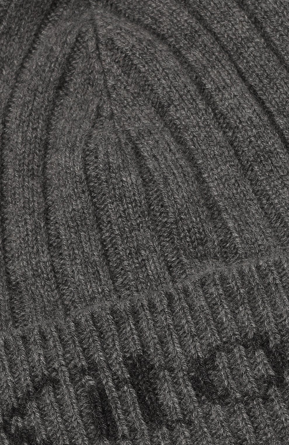 Мужская кашемировая шапка KITON темно-серого цвета, арт. UCAPP18XC1032 | Фото 3 (Материал: Текстиль, Кашемир, Шерсть; Кросс-КТ: Трикотаж; Материал сплава: Проставлено; Нос: Не проставлено)