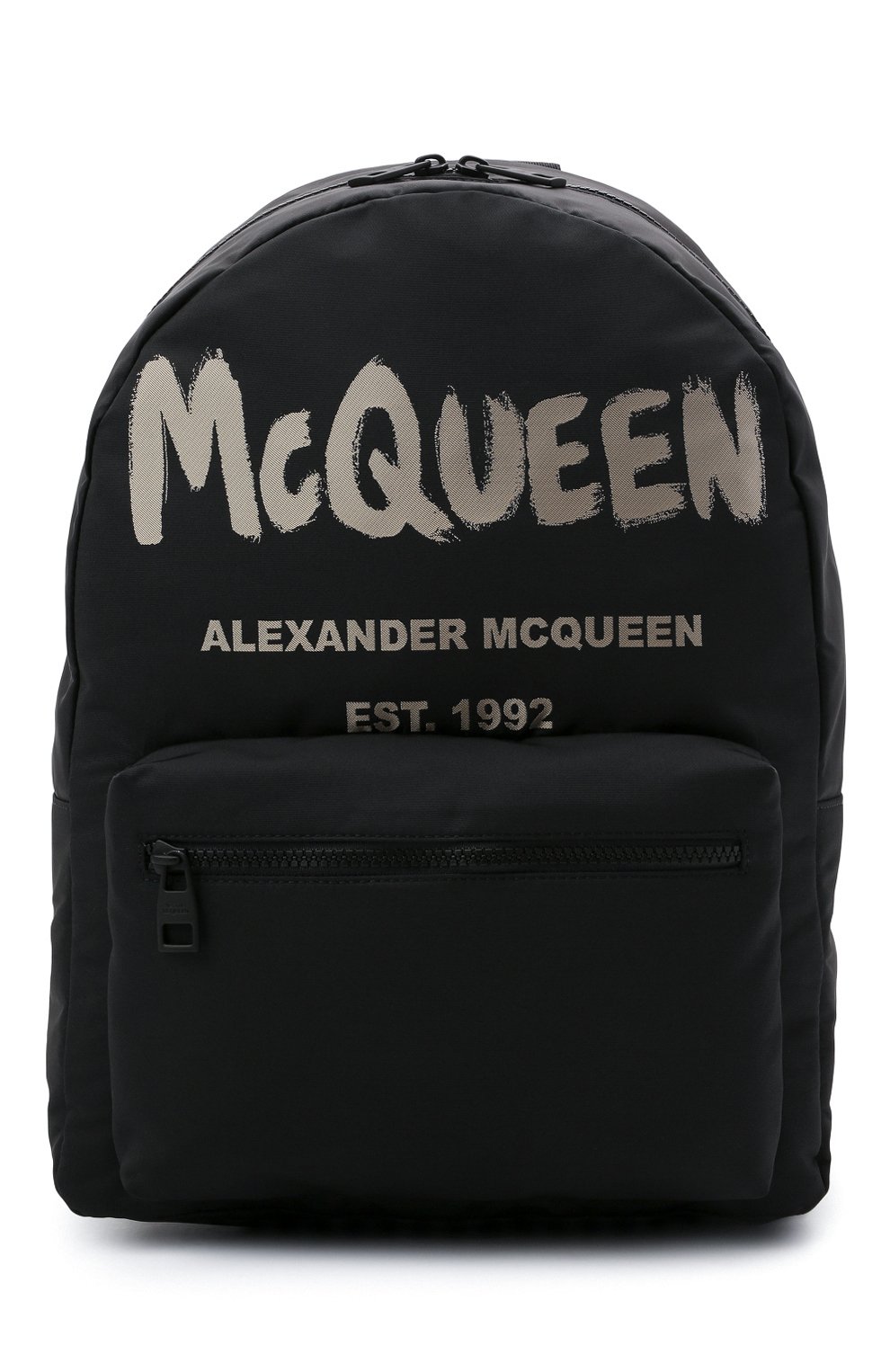 Текстильный рюкзак Alexander McQueen Чёрный 646457/1AABW 5577723