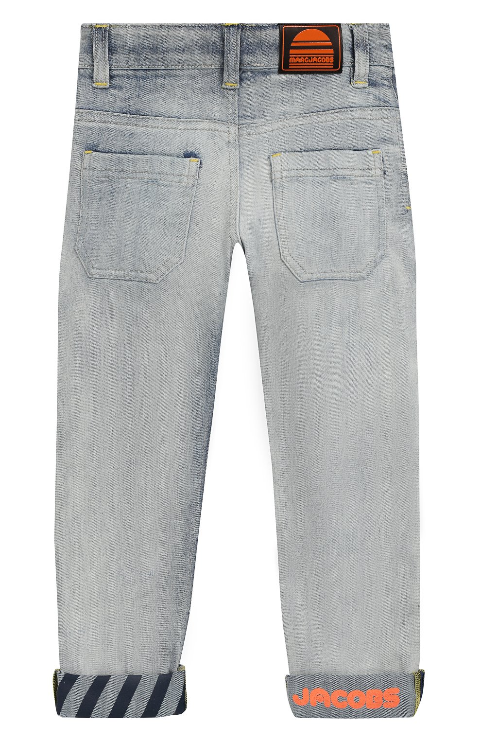 Детские джинсы с отделкой MARC JACOBS (THE) голубого цвета, арт. W24184/6A-12A | Фото 2 (Материал внешний: Хлопок; Статус проверки: Проверена категория)