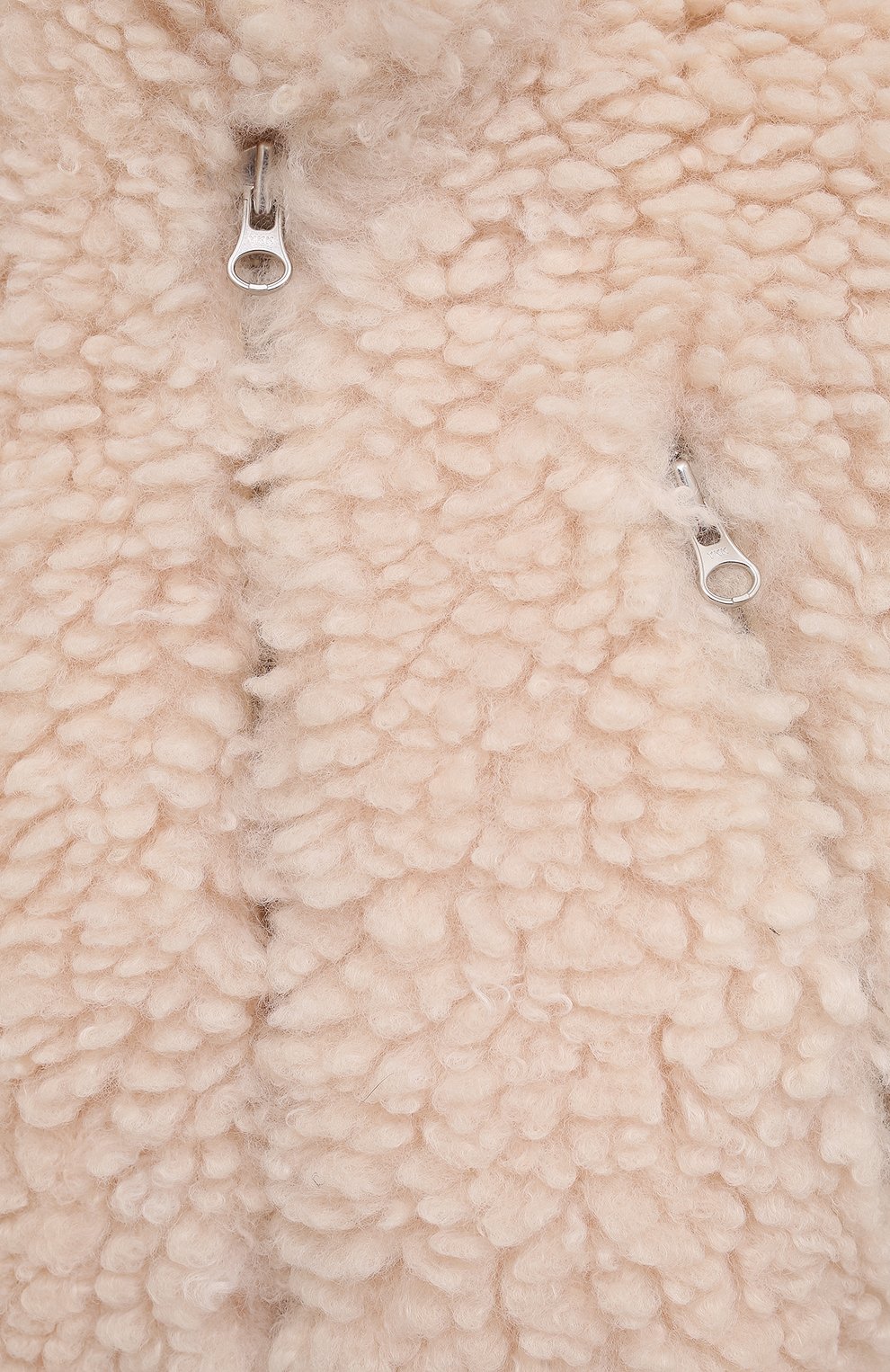 Женская куртка MM6 кремвого цвета, арт. S52AM0169/S53958 | Фото 5 (Кросс-КТ: Куртка; Рукава: Длинные; Стили: Гламурный; Материал внешний: Синтетический материал; Длина (верхняя одежда): Короткие; Материал подклада: Вискоза)