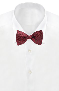 Мужской шелковый галстук-бабочка LANVIN бордового цвета, арт. 2434/B0W TIE | Фото 2 (Материал: Текстиль, Шелк; Статус проверки: Проверено, Проверена категория)