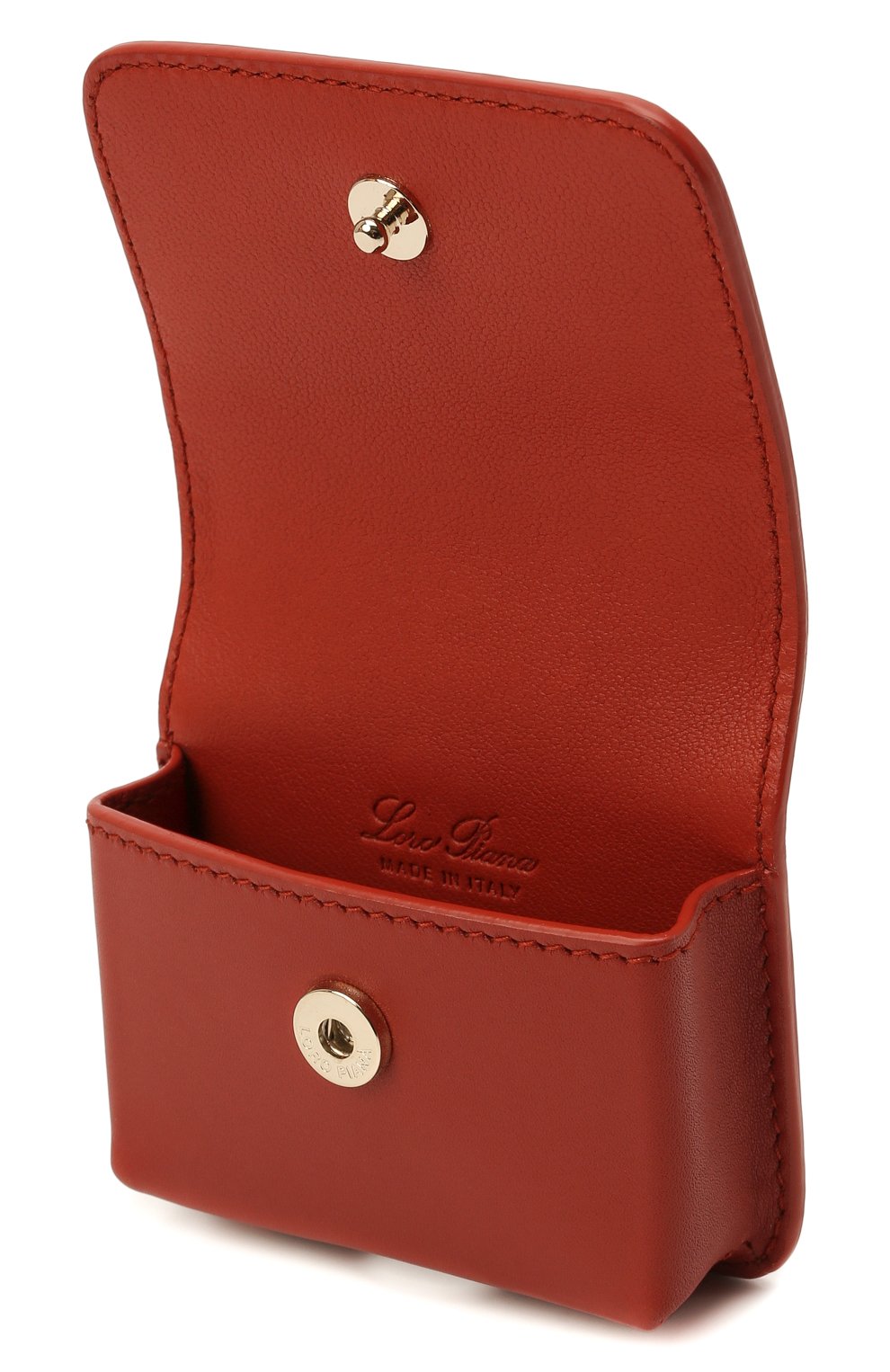 Кожаный чехол для airpods pro LORO PIANA бордового цвета, арт. FAL8177 | Фото 3 (Материал: Натуральная кожа; Женское Кросс-КТ: Кожа AirPods)