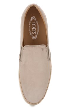 Мужские кожаные слипоны TOD’S светло-серого цвета, арт. XXM0TV0K9006RN | Фото 5 (Материал внутренний: Натуральная кожа; Стили: Кэжуэл; Длина стельки: 29, 29,4, 29,8, 30,7, 26,1, 26,5, 26,9, 27,4, 27,8, 28,2, 28,6)