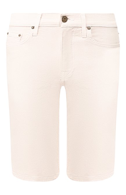 Женские джинсовые шорты NANUSHKA кремвого цвета, арт. KIKI_CREME_STRETCH DENIM | Фото 1 (Длина Ж (юбки, платья, шорты): Мини; Материал внешний: Хлопок, Деним; Женское Кросс-КТ: Шорты-одежда; Стили: Кэжуэл; Кросс-КТ: Деним)