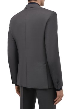 Мужской шерстяной костюм PRADA серого цвета, арт. UAE482-1P3Z-F0D65-201 | Фото 3 (Материал внешний: Шерсть; Рукава: Д линные; Костюмы М: Однобортный; Стили: Классический)