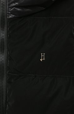 Детская пуховая куртка HERNO черного цвета, арт. PI000155G/12500/4A-8A | Фото 3 (Девочки Кросс-КТ: Пуховик-верхняя одежда; Рукава: Длинные; Материал внешний: Синтетический материал; Материал сплава: Проставлено; Материал подклада: Синтетический материал; Драгоценные камни: Проставлено; Материал утеплителя: Пух и перо)