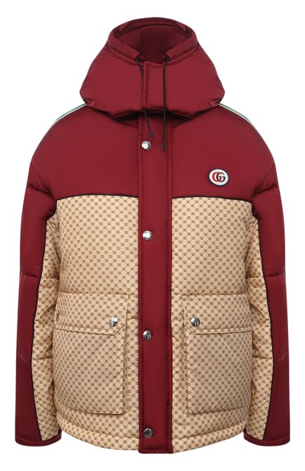 Женская утепленная куртка GUCCI красного цвета, арт. 663279/ZAHB8 | Фото 1 (Рукава: Длинные; Материал внешний: Синтетический материал; Мат�ериал подклада: Синтетический материал; Длина (верхняя одежда): Короткие; Кросс-КТ: Куртка, Утепленный; Стили: Спорт-шик)