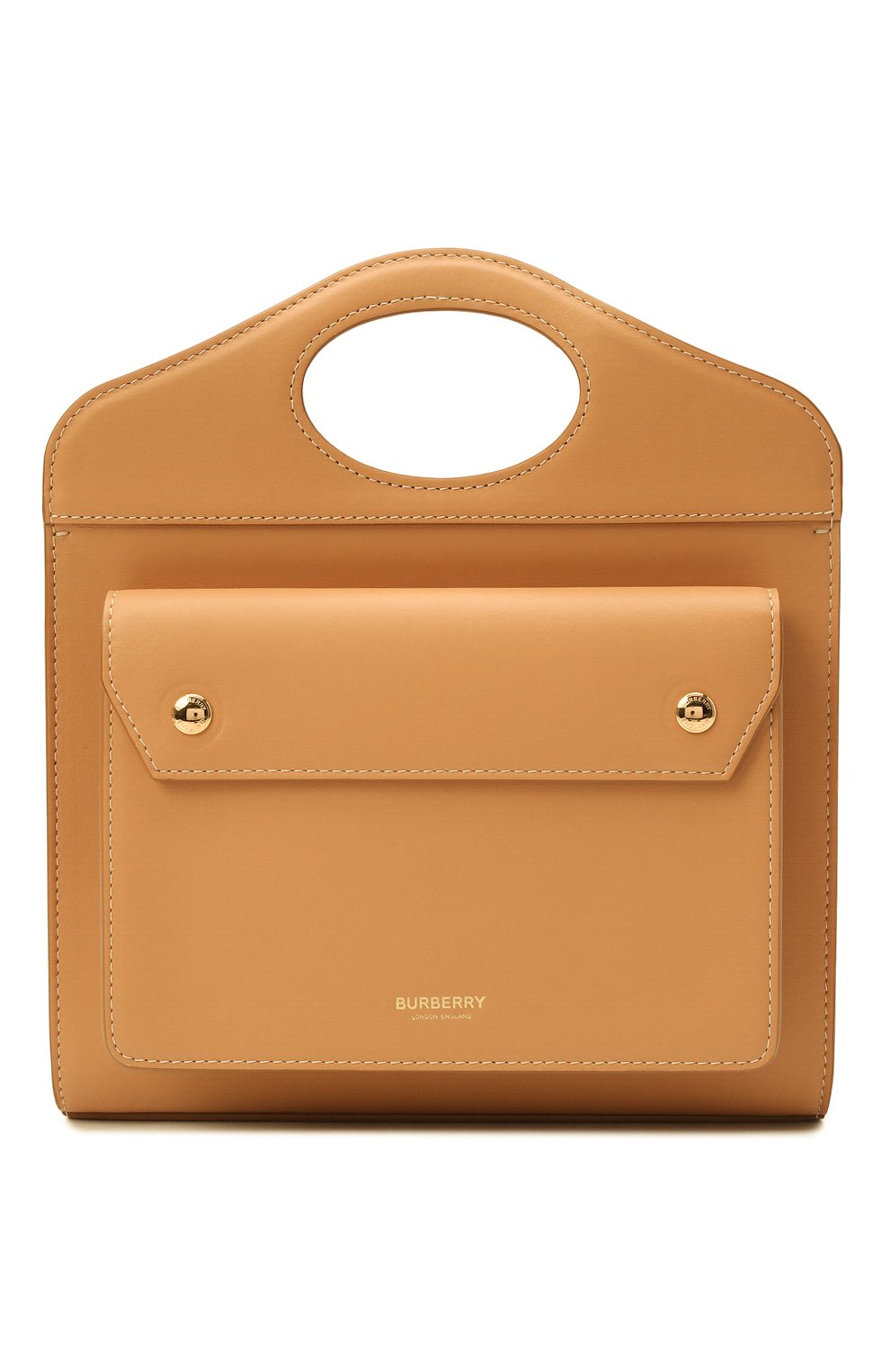 Женская сумка pocket bag medium BURBERRY бежевого цвета, арт. 8043105 | Фото 1 (Сумки-технические: Сумки top-handle; Размер: medium; Материал: Натуральная кожа; Ремень/цепочка: На ремешке)