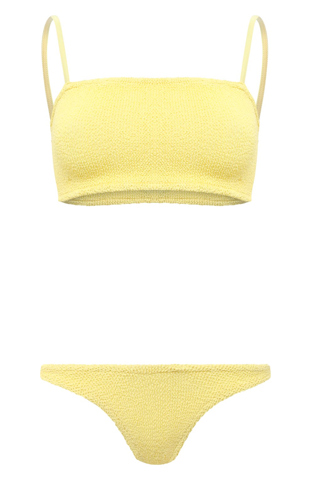 Женский раздельный купальник HUNZA G желтого цвета, арт. GIGI BIKINI | Фото 1 (Женское Кросс-КТ: Раздельные купальники; Материал внешний: Синтетический материал)