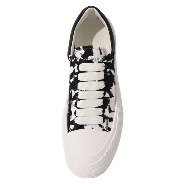 Текстильные кеды Deck Plimsoll Alexander McQueen  705199/W4TG7 Фото 6