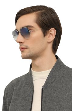 Женские солнцезащитные очки RAY-BAN голубого цвета, арт. 3025-003/3F | Фото 3 (Кросс-КТ: С/з-унисекс; Тип очков: С/з; Очки форма: Авиаторы; Оптика Гендер: оптика-унисекс)