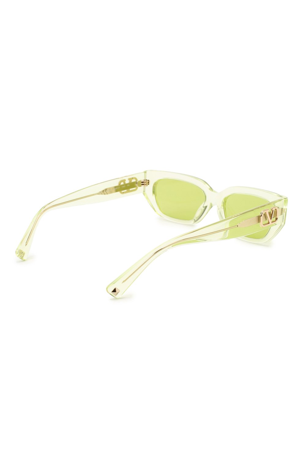 Женские солнцезащитные очки VALENTINO желтого цвета, арт. 4080-5165/2 | Фото 4 (Региональные ограничения белый список (Axapta Mercury): RU; Тип очков: С/з; Очки форма: Узкие)