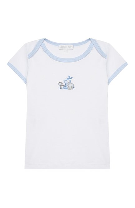 Детский комплект из топа и шорт MAGNOLIA BABY голубого цвета, арт. 649-102-LB | Фото 2 (Материал внешний: Хлопок; Рукава: Короткие; Кросс-КТ НВ: Костюм)