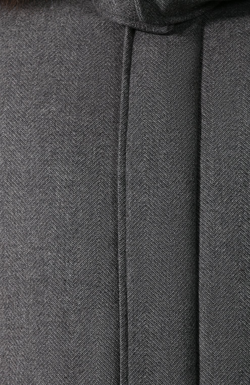 Мужская шерстяной пуховик с меховой отделкой ZEGNA серого цвета, арт. UTT26/T217 | Фото 5 (Кросс-КТ: Куртка, Пуховик; Мужское Кросс-КТ: пуховик-короткий, Пуховик-верхняя одежда, Верхняя одежда; Материал внешний: Шерсть; Рукава: Длинные; Длина (верхняя одежда): До середины бедра; Региональные ограничения белый список (Axapta Mercury): RU; Материал сплава: Проставлено; Материал подклада: Синтетический материал; Драгоценные камни: Проставлено; Материал утеплителя: Пух и перо; Статус проверки: Проверена категория)