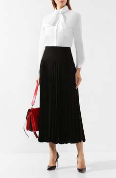 Женская хлопковая блузка GIORGIO ARMANI белого цвета, арт. 9WHCCZ31/TZ350 | Фото 2 (Рукава: Длинные; Принт: Без принта; Длина (для топов): Удлиненные; Материал внешний: Хлопок; Стили: Классический; Женское Кросс-КТ: Блуза-одежда; Статус проверки: Проверена категория)