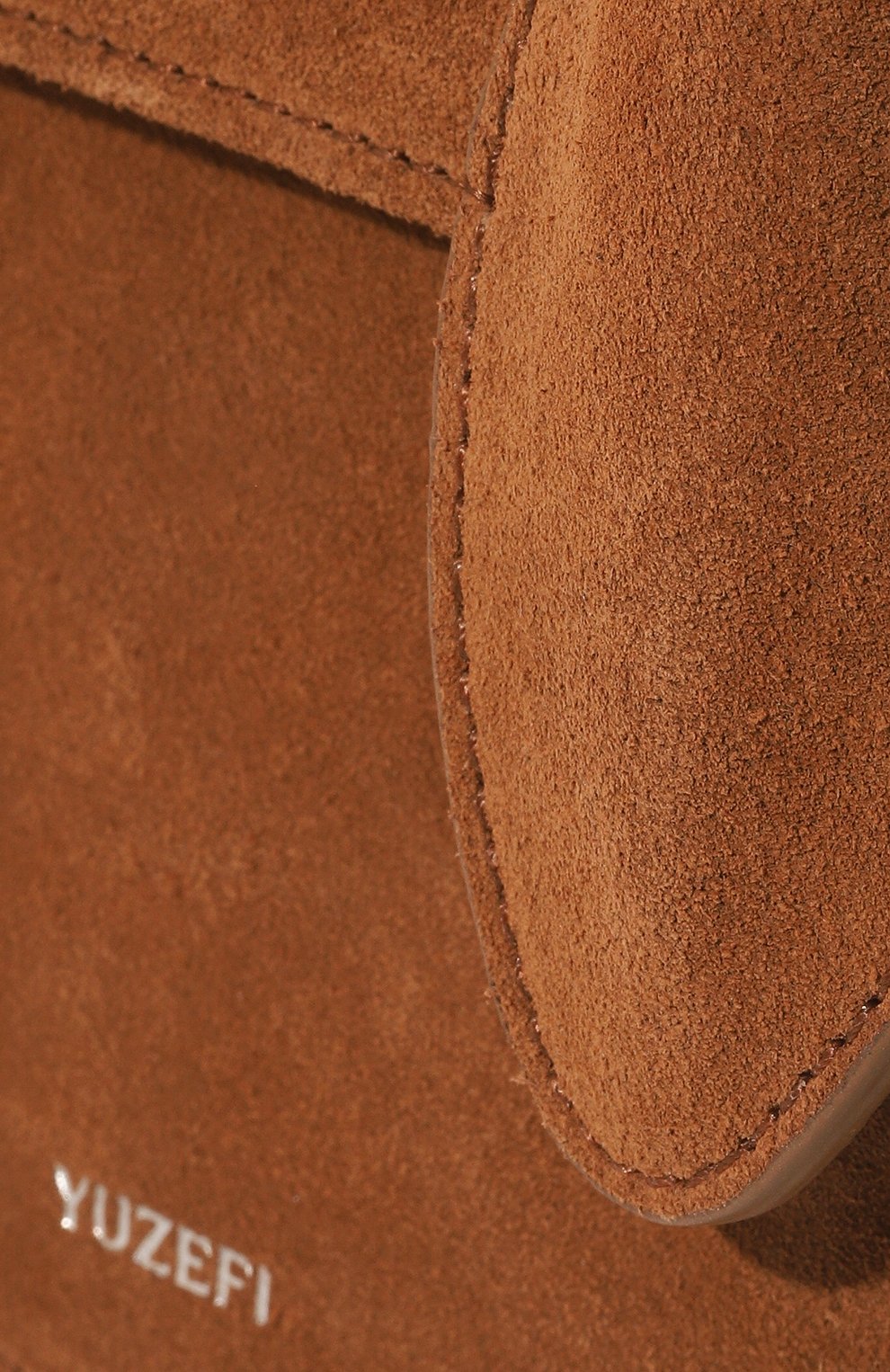 Женская сумка pretzel YUZEFI коричневого цвета, арт. YUZRS23-HB-PRZ-47 | Фото 3 (Сумки-технические: Сумки top-handle; Материал: Натуральная кожа; Ремень/цепочка: На ремешке; Размер: small)