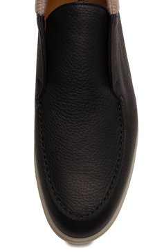 Мужские кожаные ботинки open wintery walk LORO PIANA темно-коричневого цвета, арт. FAL9980 | Фото 6 (Мужское Кросс-КТ: Ботинки-обувь; Материал внутренний: Натуральная кожа; Материал утеплителя: Без утеплителя; Подошва: Плоская)