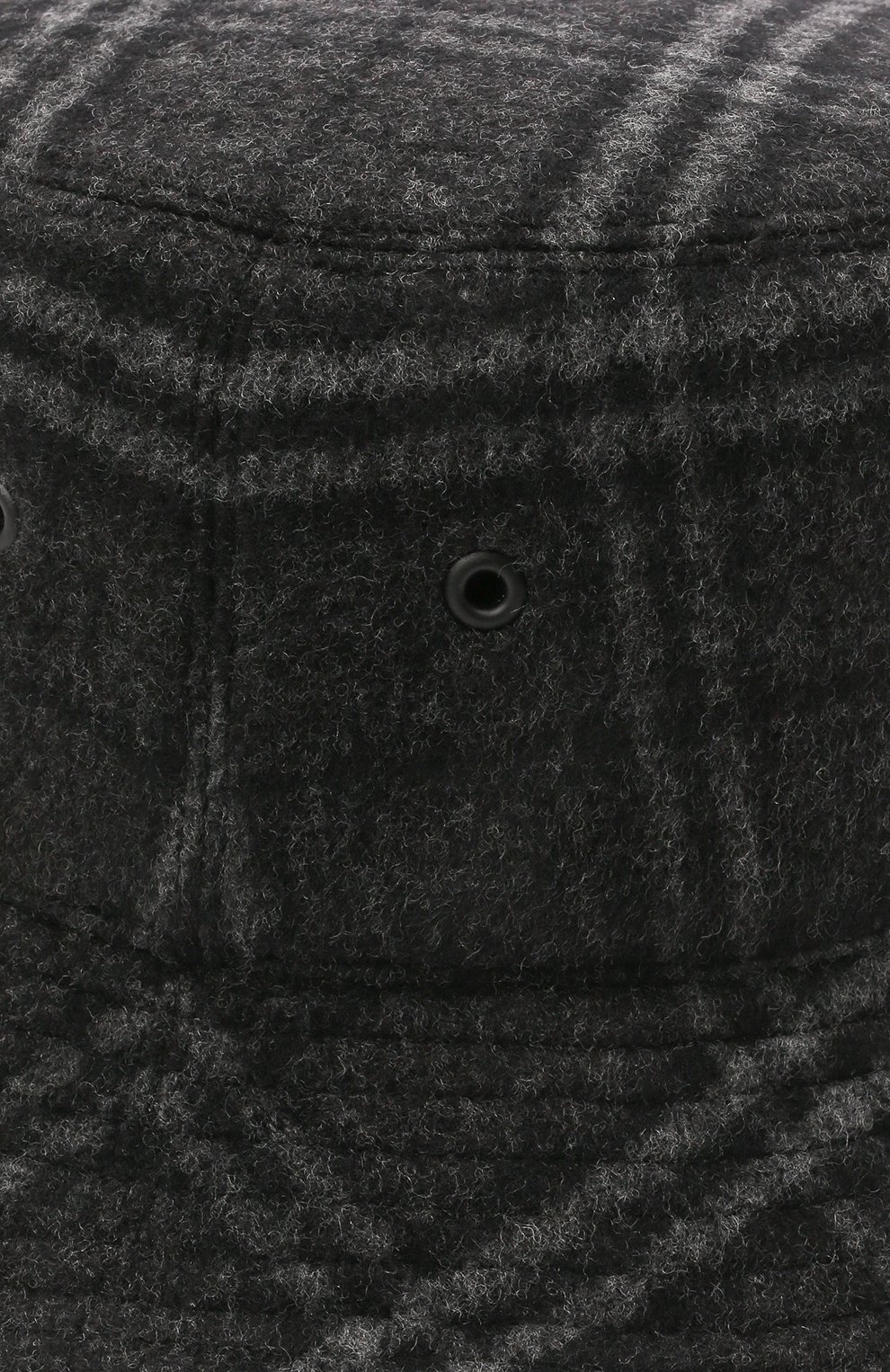 Мужская панама из шерс ти и кашемира BURBERRY темно-серого цвета, арт. 8044077 | Фото 4 (Материал: Текстиль, Шерсть; Материал сплава: Проставлено; Нос: Не проставлено)